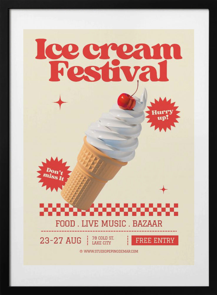 Ice Cream Festival - Art Print by Julia Ramiro