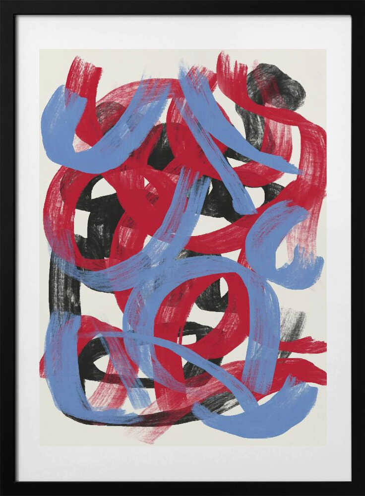 Colorful Strokes Abstract - Art Print by Little Dean