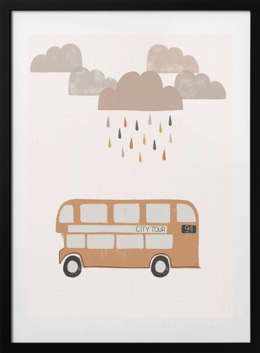 Orange Bus - Art Print by Menina Lisboa