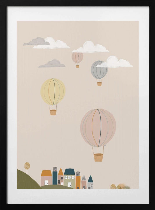 Hot Air Balloons - Art Print by Menina Lisboa