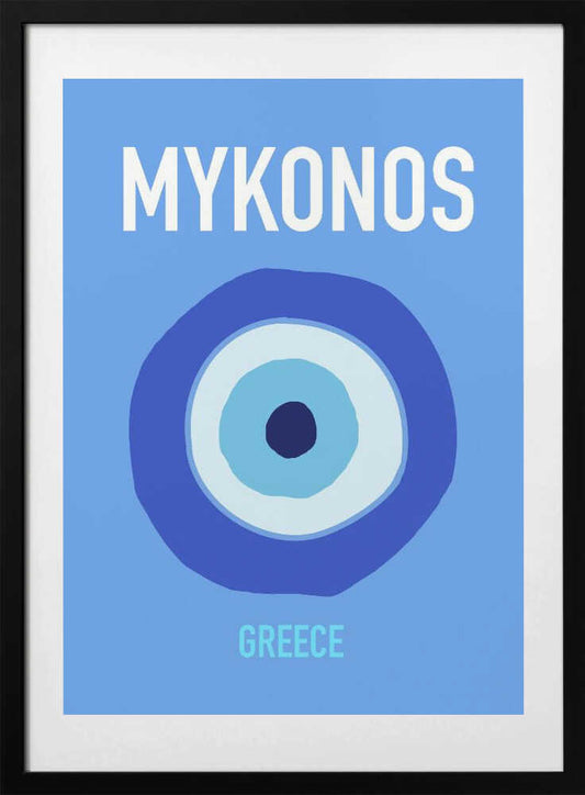 Mykonos - Art Print by Petra Lizde Travel Poster