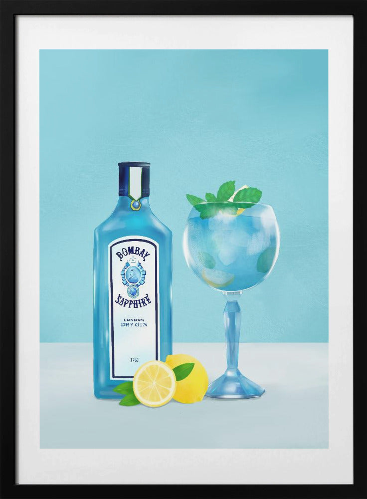 Gin Cocktail - Art Print by Petra Lizde