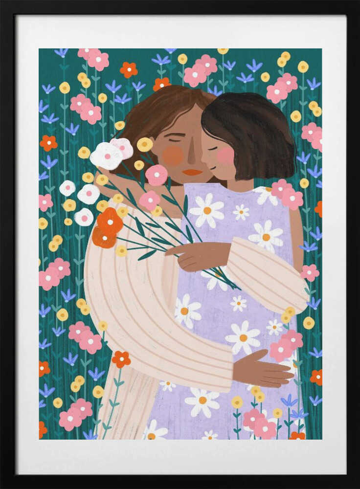 Floral Embrace - Art Print by Bea Müller