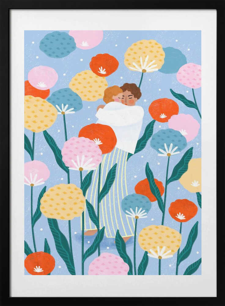 Loving Family Embrace - Art Print by Bea Müller