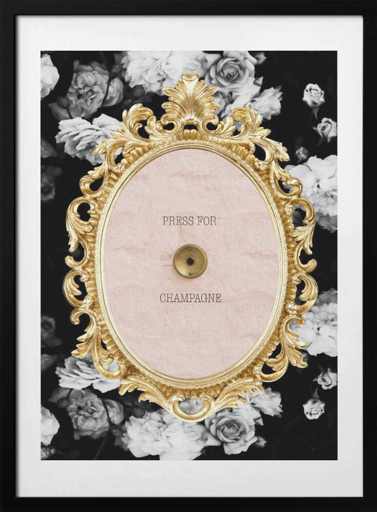 Champagnedarkfloral Ratio2x3 - Art Print by Talitha McQueen