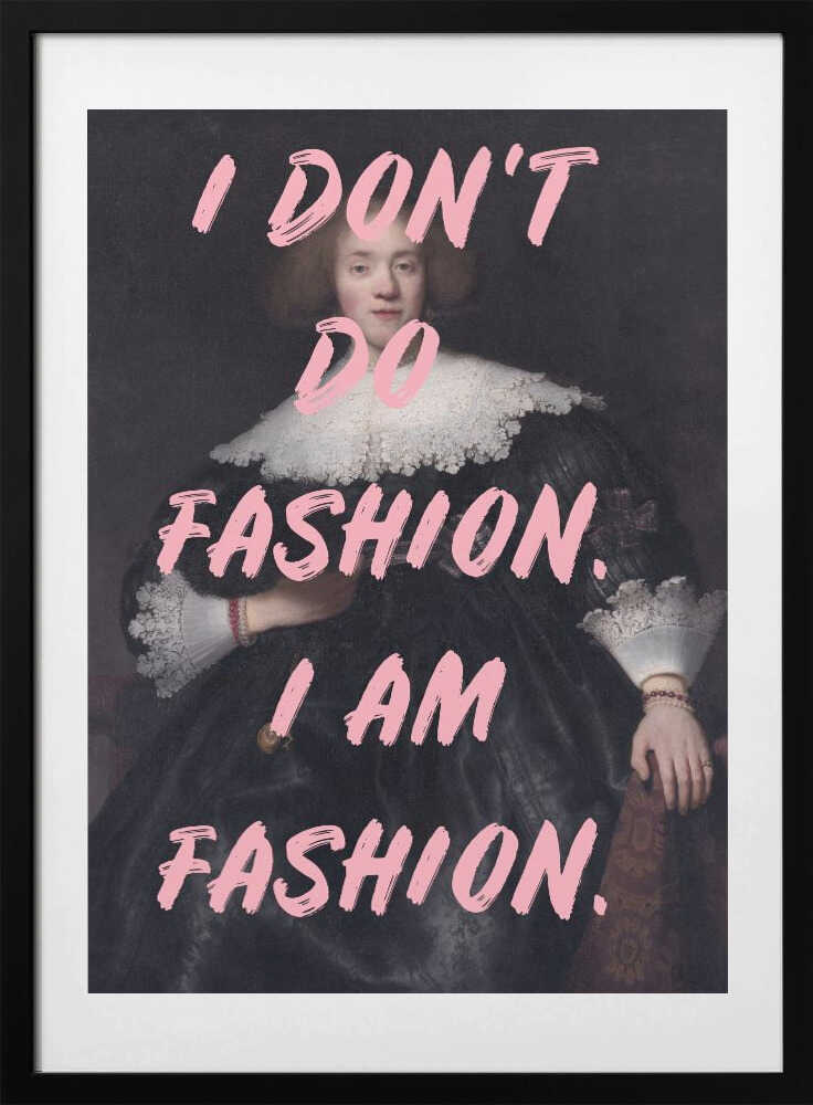 Iamfashionii Ratioiso - Art Print by Talitha McQueen