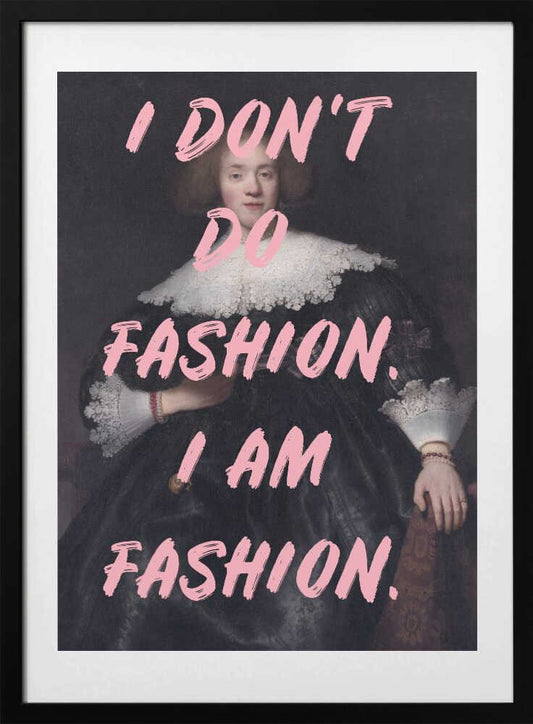 Iamfashionii Ratioiso - Art Print by Talitha McQueen
