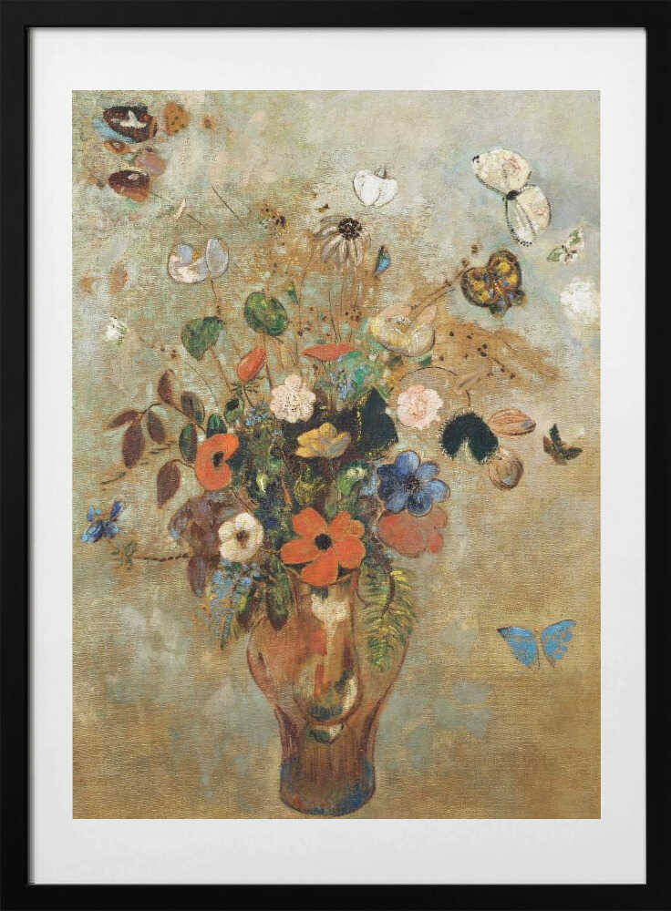Still Life With Flowers - Art Print by Odilon Redon