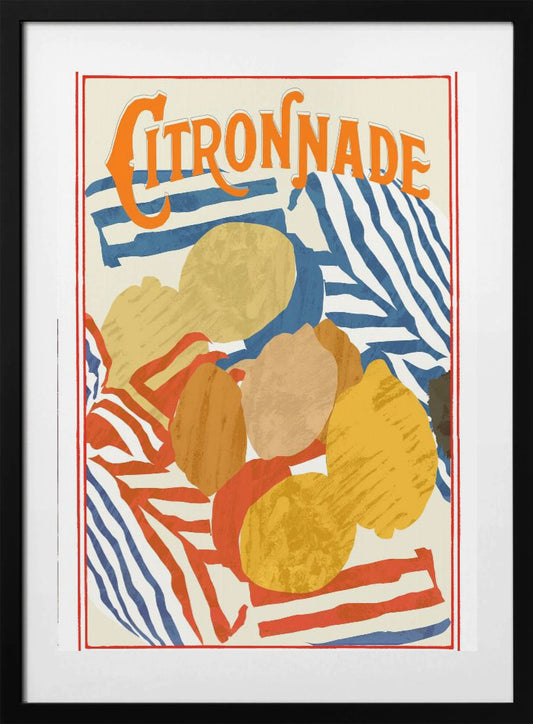 Citronnade Blue and Red - Art Print by cartissi