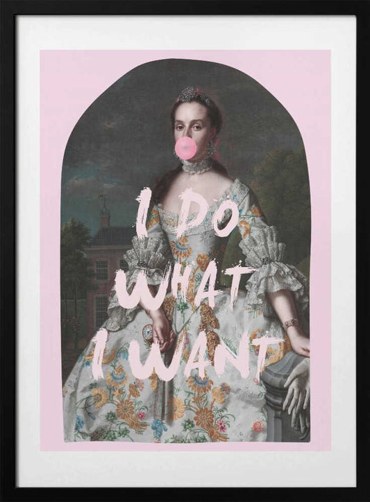 PINK I DO WHAT I WANT MAXIMALIST ART - Art Print by Talitha McQueen