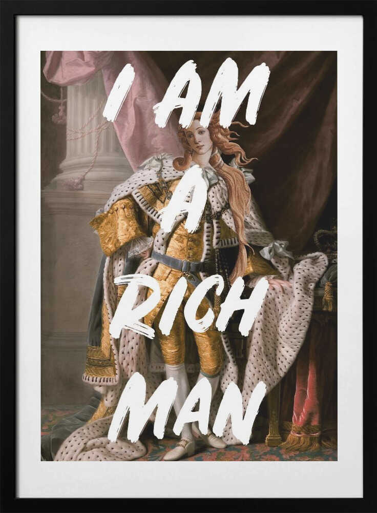 Richmanwhitetext Ratioiso - Art Print by Talitha McQueen