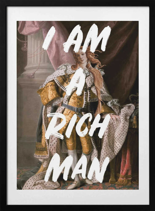 Richmanwhitetext Ratioiso - Art Print by Talitha McQueen