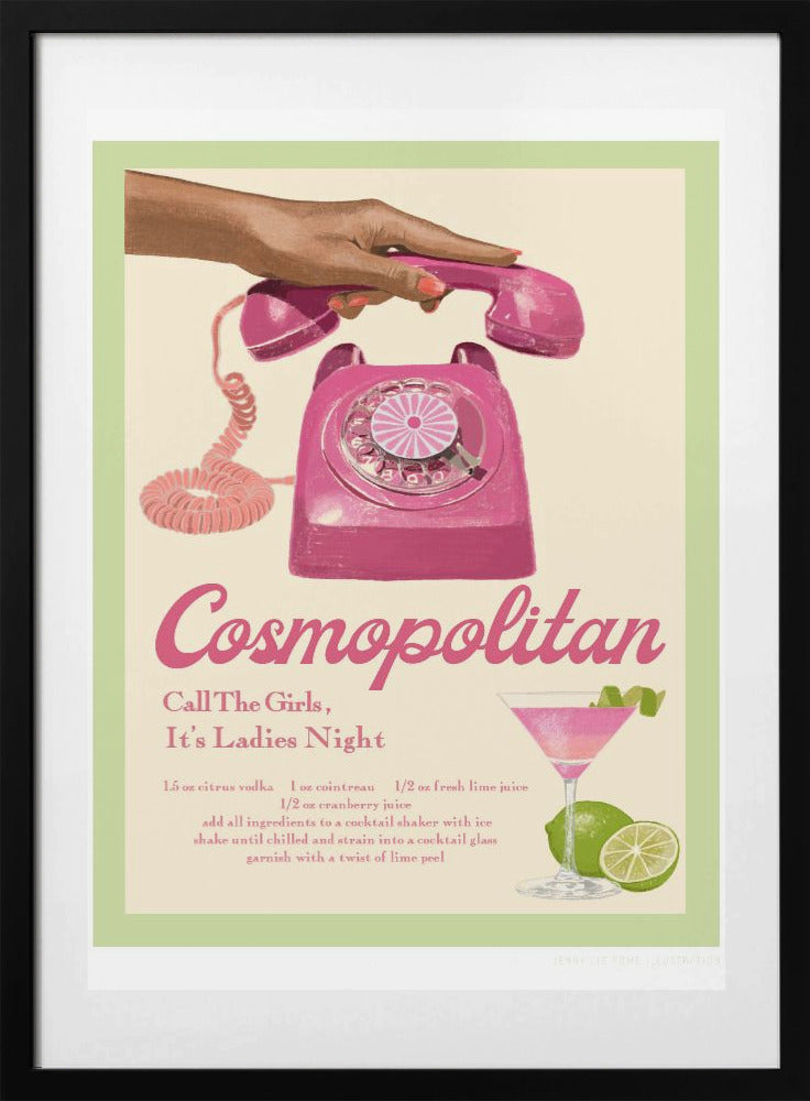 Jlr Cocktails Cosmopolitan - Art Print by Jenny Liz Rome