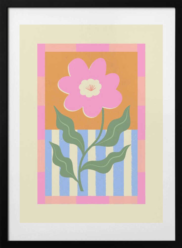 Pink Abstract Flower - Art Print by Melissa Donne