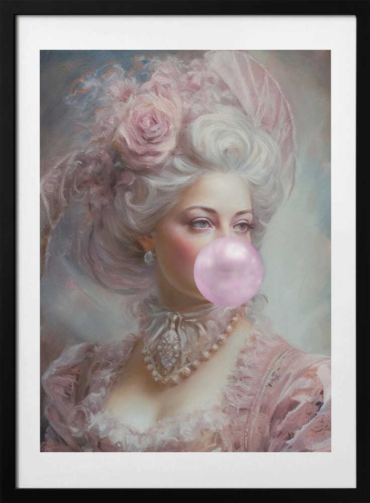Pastel Marie Antoinette Bubble-Gum - Art Print by Talitha McQueen