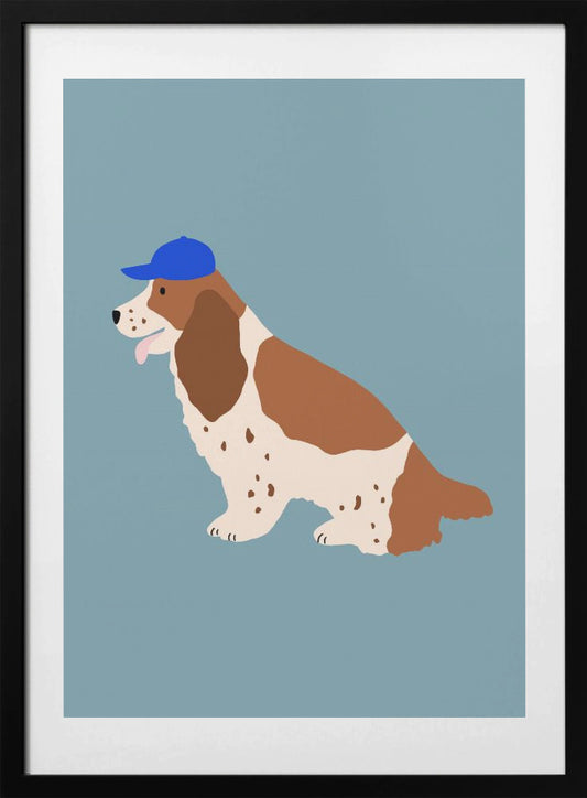 Cocker Spaniel with Cap - Art Print by Maren Gross