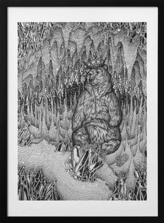 Cave of the Bear King Large - Art Print by EC Mazur
