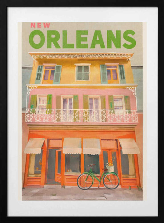 New Orleans Louisiana Vintage Travel Poster - Art Print by The Whiskey Ginger Travel Poster