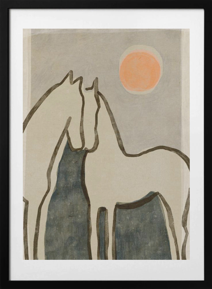 Equine Embrace - Art Print by Treechild