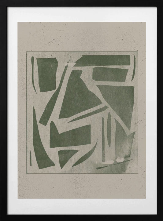 Green Geometric Maze - Art Print by THE MIUUS STUDIO