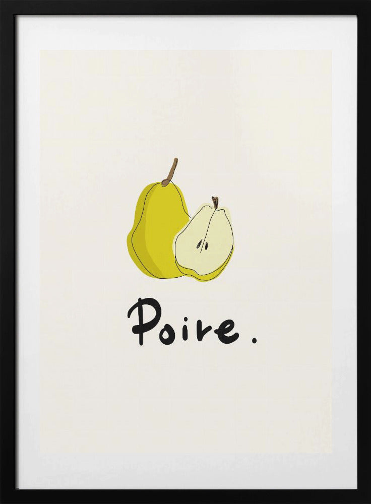 Modern French Fruits Collection &quot;Pear / Poire&quot; - Art Print by Rio Soléy