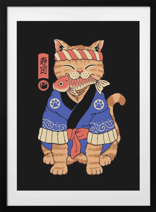 Sushi Meowster - Art Print by Vincent Trinidad
