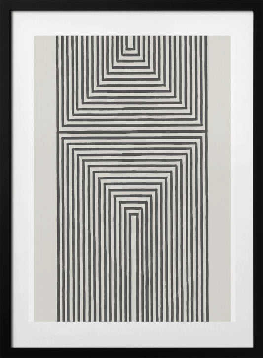 Geometric Echoes - Art Print by THE MIUUS STUDIO