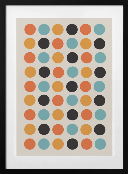 Retro Dot Delight - Art Print by THE MIUUS STUDIO