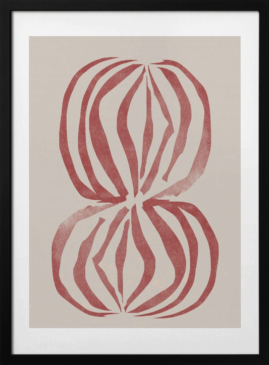 Crimson Echoforms - Art Print by THE MIUUS STUDIO