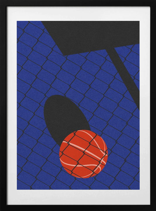 Backjard Basketball Court - Art Print by Rosi Feist