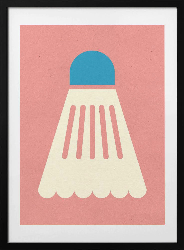 Badminton White Blue - Art Print by Rosi Feist