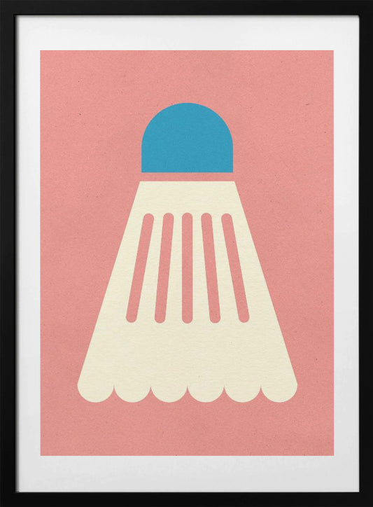 Badminton White Blue - Art Print by Rosi Feist