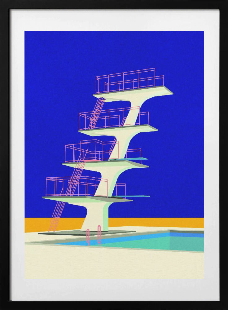 Diving Tower - Art Print by Rosi Feist