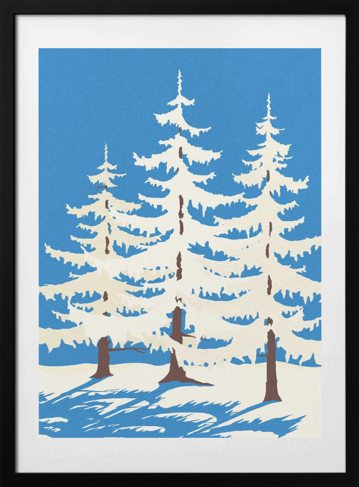Harz Winter Trees - Art Print by Rosi Feist