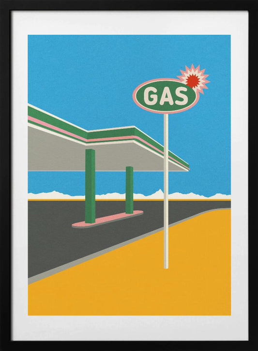 Spark Gas Station - Art Print by Rosi Feist