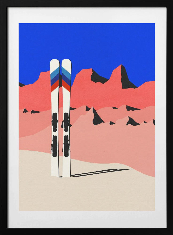Ski Alpin - Art Print by Rosi Feist