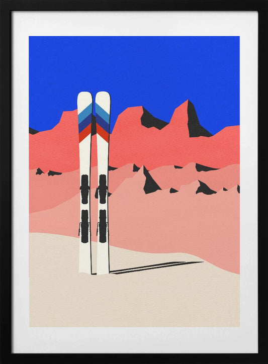 Ski Alpin - Art Print by Rosi Feist