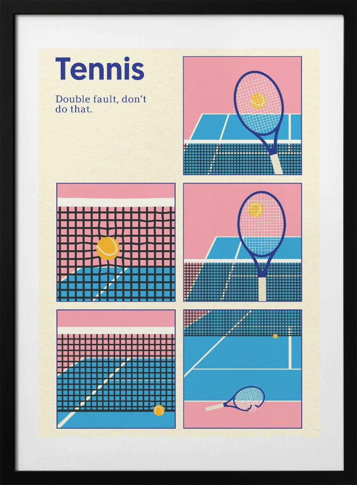 Poster Tennis Double Vault - Art Print by Rosi Feist