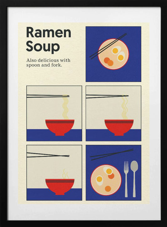Poster Ramen Soup - Art Print by Rosi Feist