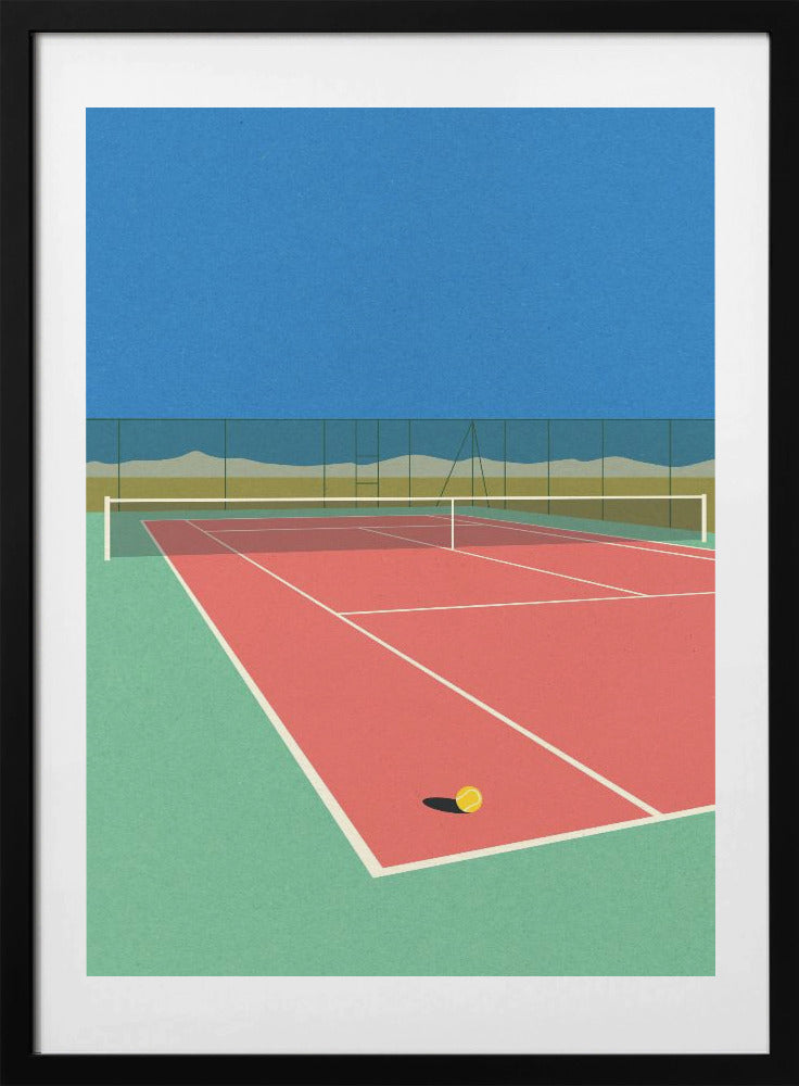 Tennis Court In the Desert - Art Print by Rosi Feist