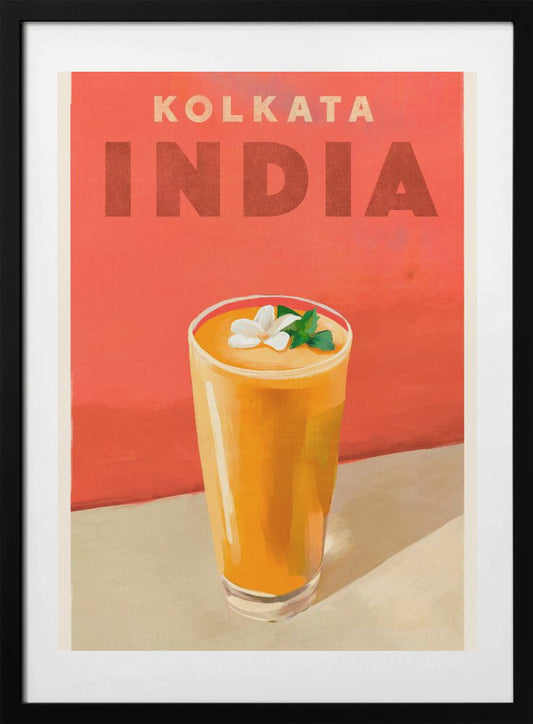 Travel Poster Cocktail Kolkata India - Art Print by The Whiskey Ginger