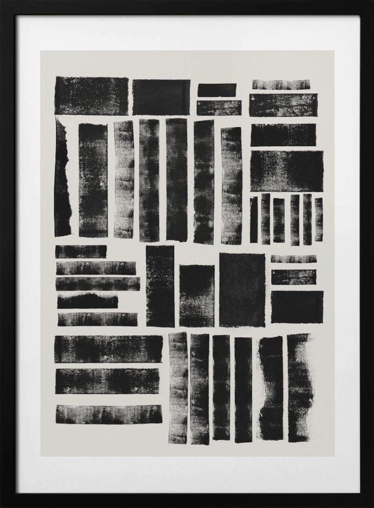 Monochrome Blocks - Art Print by THE MIUUS STUDIO