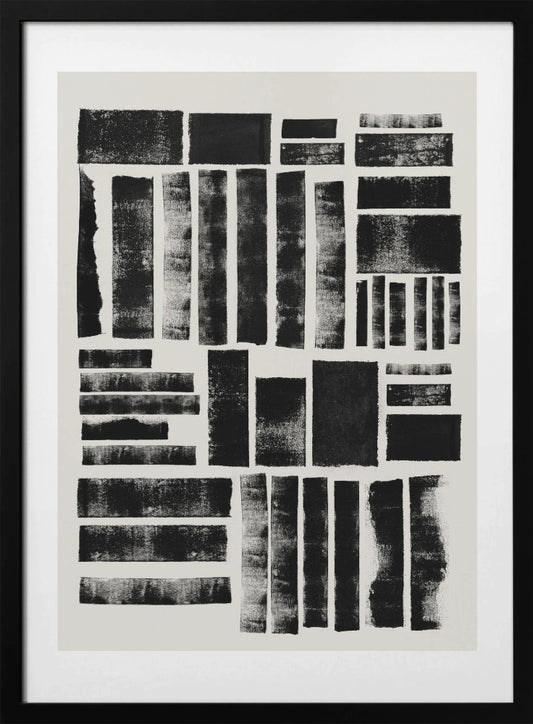 Monochrome Blocks - Art Print by THE MIUUS STUDIO