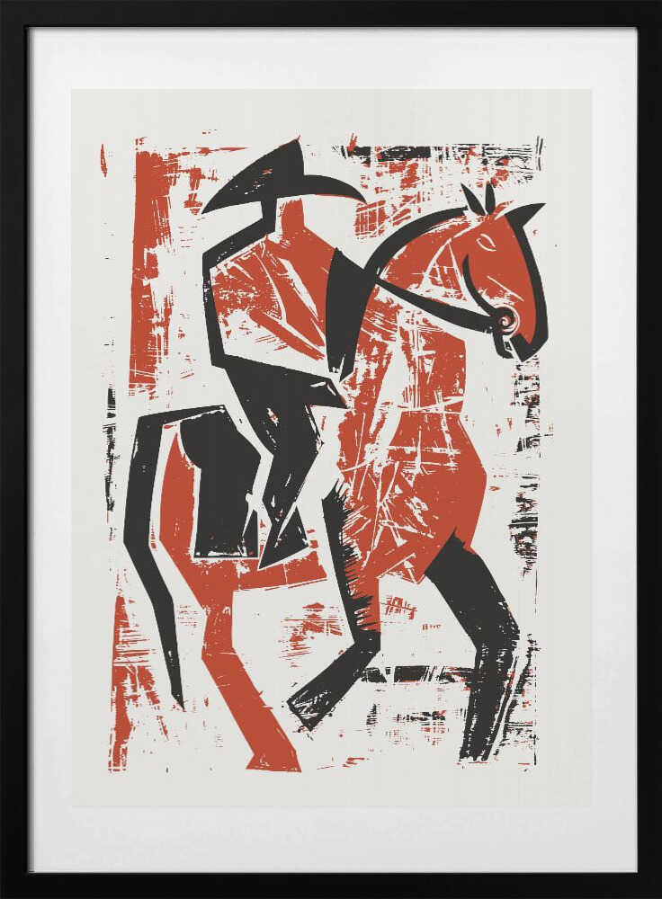 Abstract Horse Rider - Art Print by Andreas Magnusson