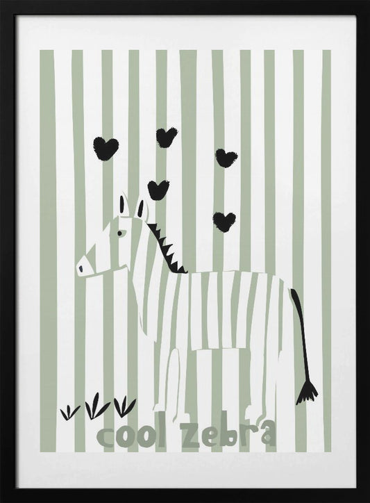 Cool zebra - Art Print by Annick