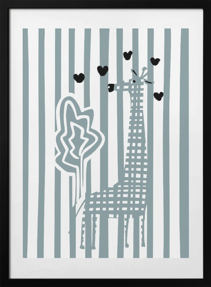 Cool giraffe - Art Print by Annick