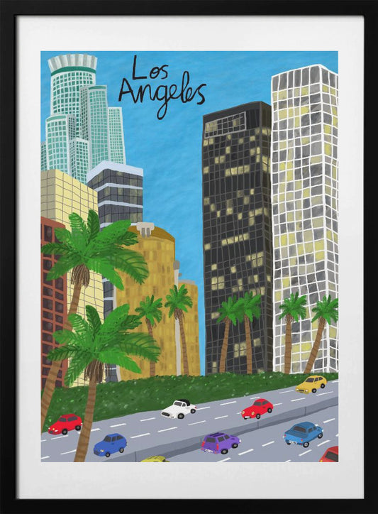 Downtown Los Angeles, California by Artist Carla Daly - Art Print by Carla Daly