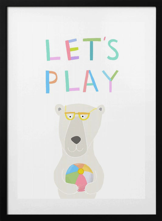 Let&#039;s Play with Funny Polar Bear by Illustrator Carla Daly - Art Print by Carla Daly