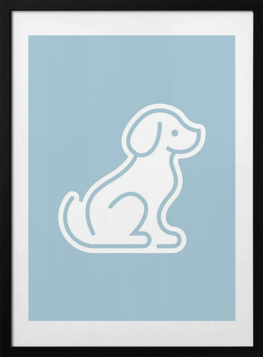 Dog Blue #2 - Art Print by kathrinmay