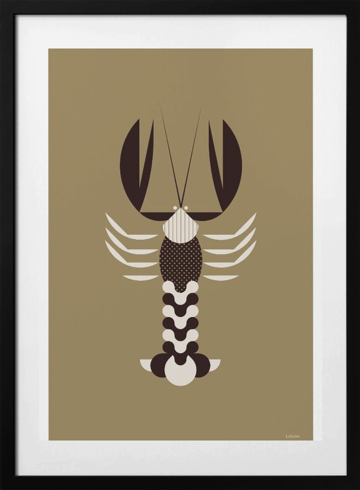 Golden Animals - Lobster (Gold) - Art Print by Studio Soleil